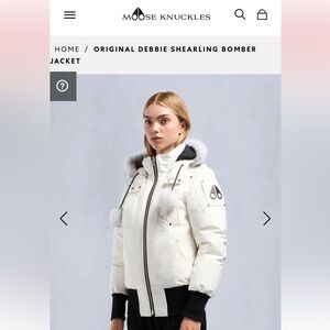 Moose Knuckles original Debbie Shearling bomber jacket